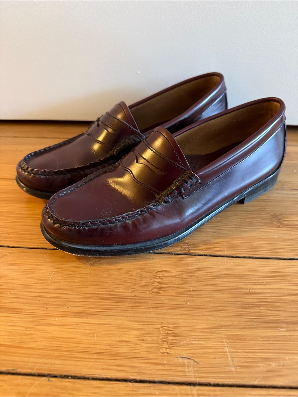 GH Bass Whitney Weejuns Penny Loafers in Wine